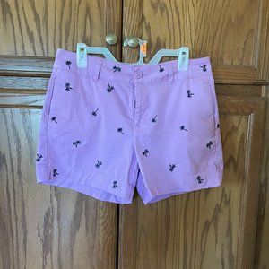 Women's novelty print chino shorts